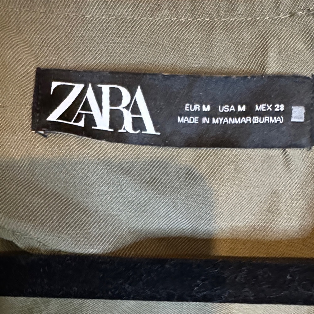 Zara Olive Green Casual Peplum Jacket - Picture 2 of 9